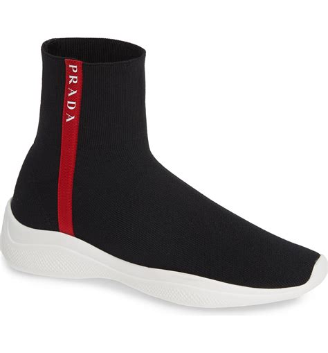 high sock sneakers prada|prada sock sneakers women's.